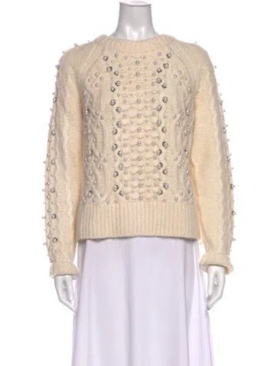 Pre-owned Rag & Bone Merino Wool Patterned Sweater W/ Tags In Neutrals