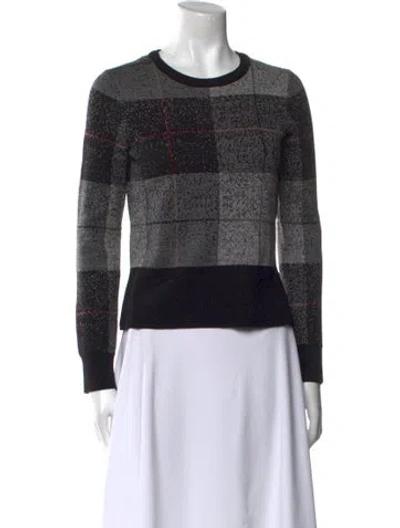 Pre-owned Rag & Bone Merino Wool Plaid Print Sweater In Blue