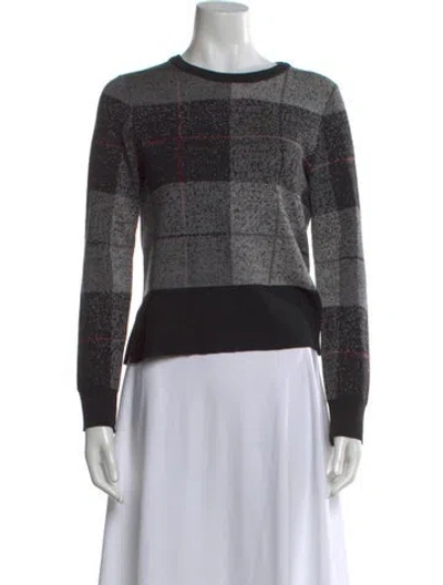 Pre-owned Rag & Bone Merino Wool Plaid Print Sweater In Blue