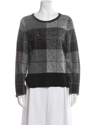 Pre-owned Rag & Bone Merino Wool Plaid Print Sweater In Blue