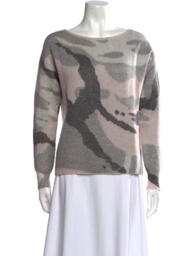 Pre-owned Rag & Bone Merino Wool Printed Sweater In Gray