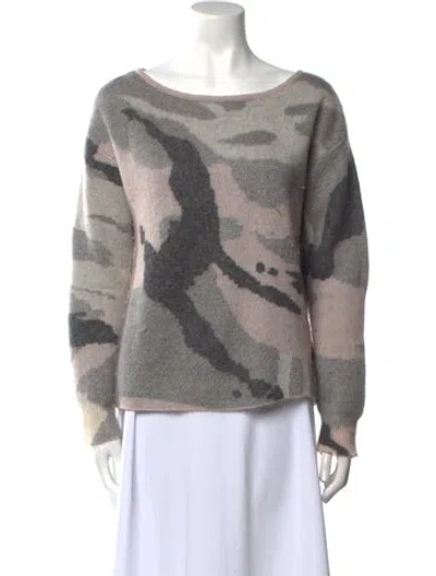 Pre-owned Rag & Bone Merino Wool Printed Sweater In Multi