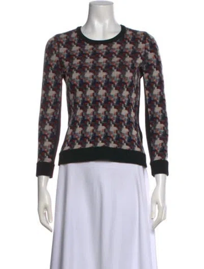 Pre-owned Rag & Bone Merino Wool Printed Sweater In Neutral