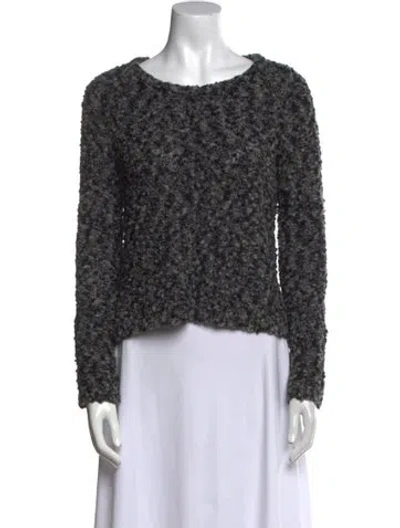 Pre-owned Rag & Bone Merino Wool Scoop Neck Sweater In Black