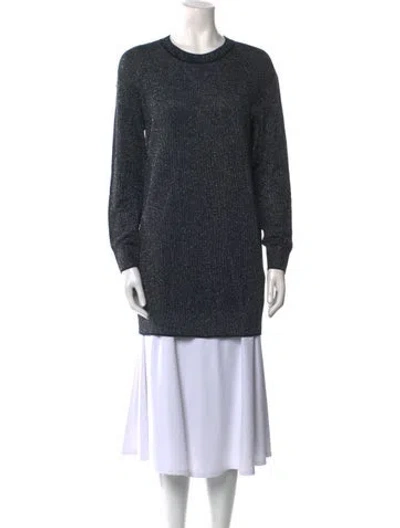 Pre-owned Rag & Bone Merino Wool Scoop Neck Sweater In Blue