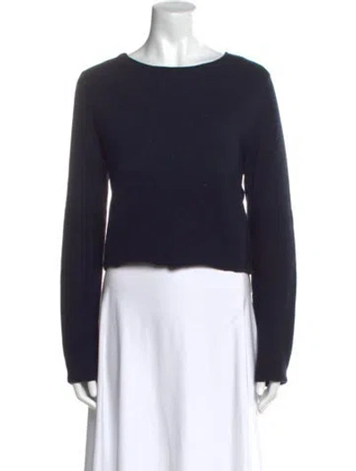 Pre-owned Rag & Bone Merino Wool Scoop Neck Sweater In Blue