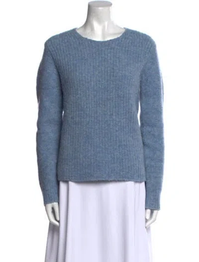 Pre-owned Rag & Bone Merino Wool Scoop Neck Sweater In Blue