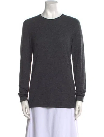 Pre-owned Rag & Bone Merino Wool Scoop Neck Sweater In Gray
