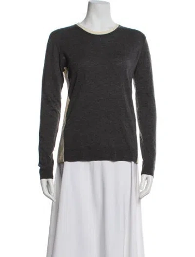 Pre-owned Rag & Bone Merino Wool Scoop Neck Sweater In Gray