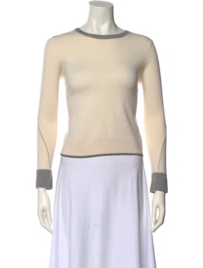 Pre-owned Rag & Bone Merino Wool Scoop Neck Sweater In Neutral
