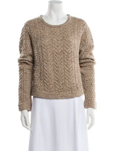 Pre-owned Rag & Bone Merino Wool Scoop Neck Sweater In Neutral