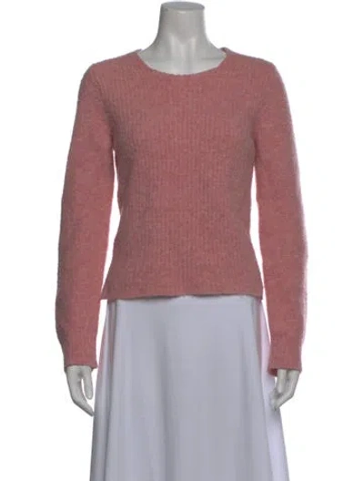 Pre-owned Rag & Bone Merino Wool Scoop Neck Sweater In Pink