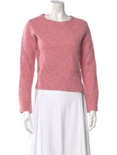 Pre-owned Rag & Bone Merino Wool Scoop Neck Sweater In Pink