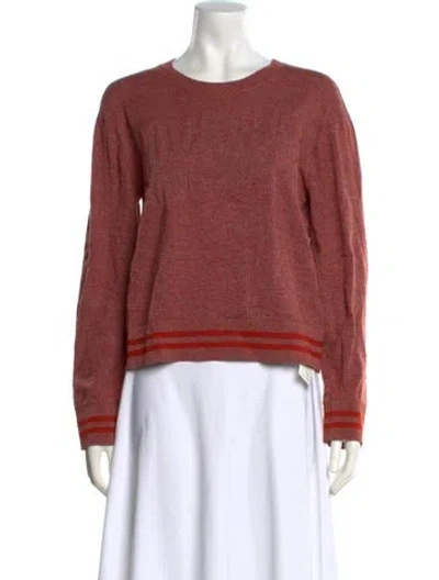 Pre-owned Rag & Bone Merino Wool Scoop Neck Sweater In Red