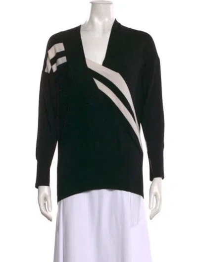 Pre-owned Rag & Bone Merino Wool Striped Sweater In Black