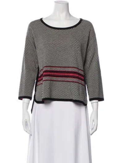 Pre-owned Rag & Bone Merino Wool Striped Sweater In Black