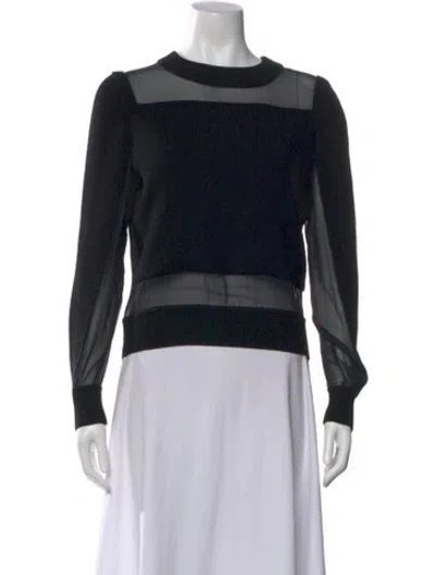 Pre-owned Rag & Bone Merino Wool Striped Sweater In Black