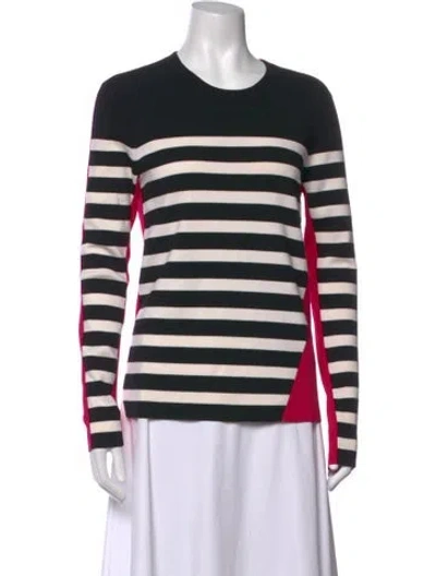 Pre-owned Rag & Bone Merino Wool Striped Sweater In Black