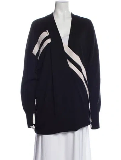 Pre-owned Rag & Bone Merino Wool Striped Sweater In Blue