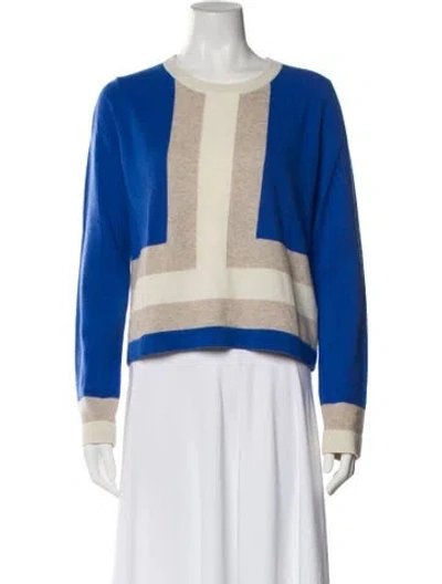 Pre-owned Rag & Bone Merino Wool Striped Sweater In Blue