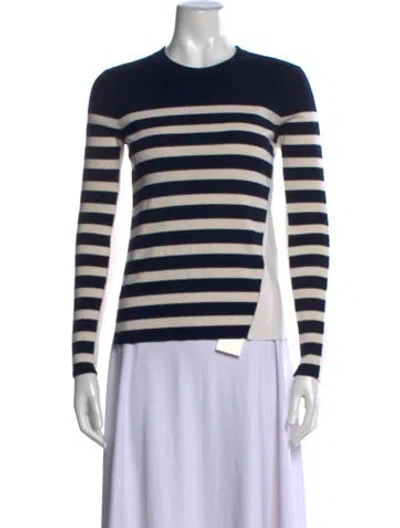 Pre-owned Rag & Bone Merino Wool Striped Sweater In Blue