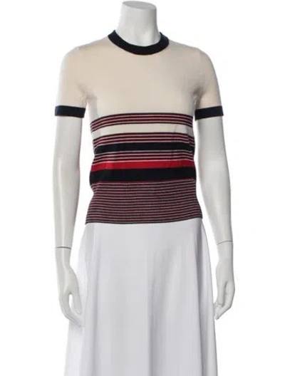 Pre-owned Rag & Bone Merino Wool Striped Sweater In Blue/red/white
