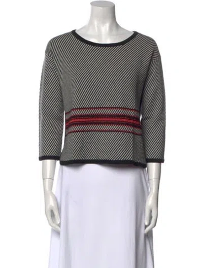 Pre-owned Rag & Bone Merino Wool Striped Sweater In Neutral