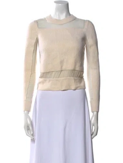 Pre-owned Rag & Bone Merino Wool Striped Sweater In Neutral