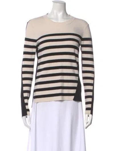 Pre-owned Rag & Bone Merino Wool Striped Sweater In Neutral