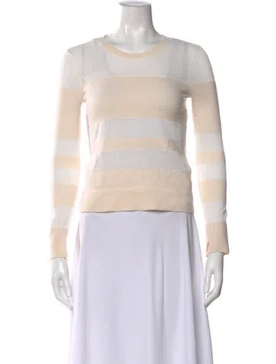 Pre-owned Rag & Bone Merino Wool Striped Sweater In Neutral