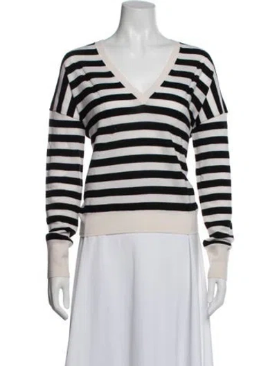 Pre-owned Rag & Bone Merino Wool Striped Sweater In Neutral