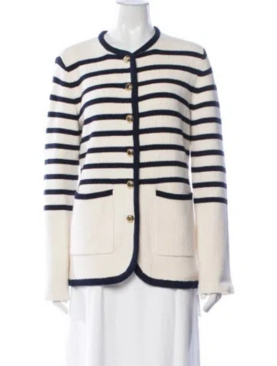 Pre-owned Rag & Bone Merino Wool Striped Sweater In Neutrals
