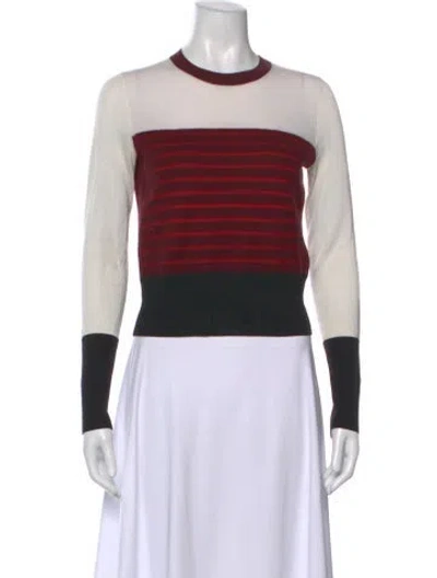 Pre-owned Rag & Bone Merino Wool Striped Sweater In Red