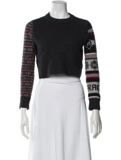 Pre-owned Rag & Bone Merino Wool Striped Sweater In White