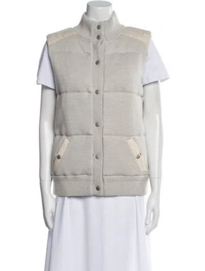 Pre-owned Rag & Bone Merino Wool Striped Vest In Gray