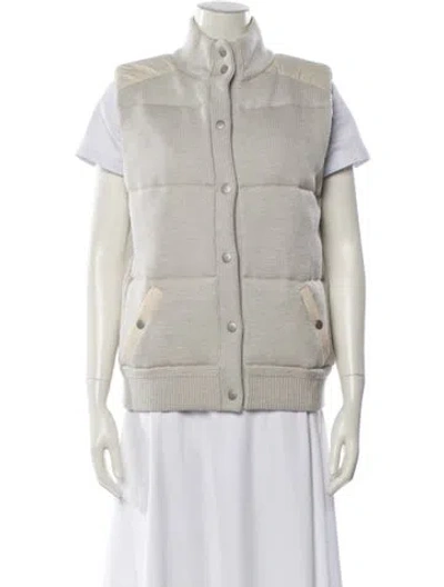 Pre-owned Rag & Bone Merino Wool Tie-dye Print Vest In Gray