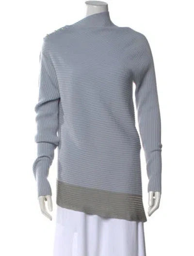 Pre-owned Rag & Bone Merino Wool Turtleneck Sweater In Blue