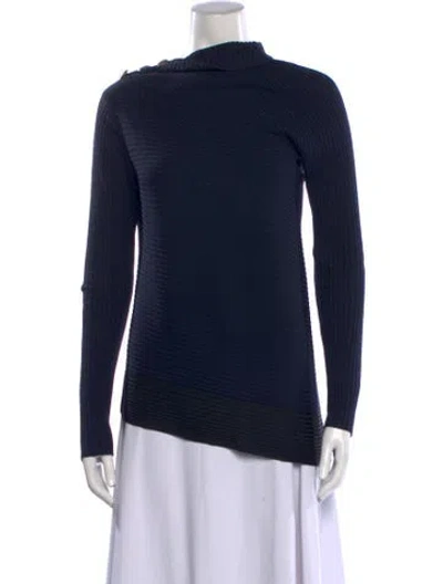 Pre-owned Rag & Bone Merino Wool Turtleneck Sweater In Blue