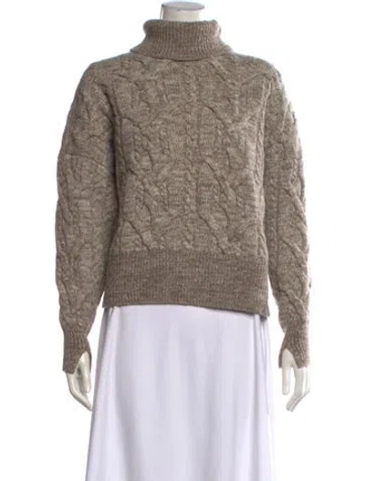 Pre-owned Rag & Bone Merino Wool Turtleneck Sweater In Grey