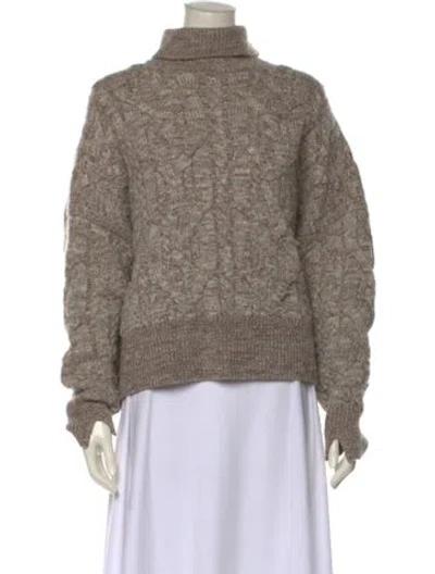 Pre-owned Rag & Bone Merino Wool Turtleneck Sweater In Neutral