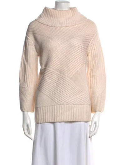Pre-owned Rag & Bone Merino Wool Turtleneck Sweater In Neutral
