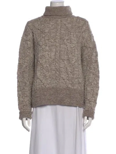Pre-owned Rag & Bone Merino Wool Turtleneck Sweater In Neutral