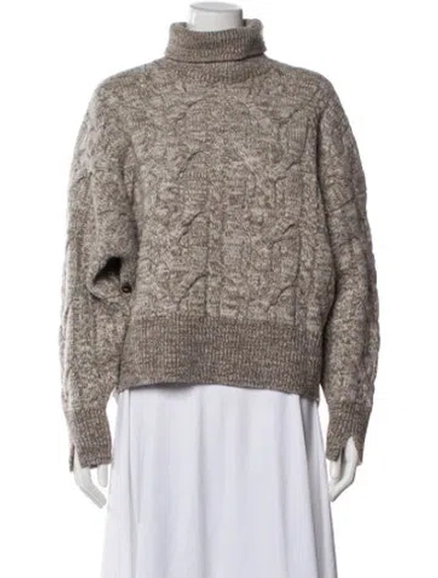 Pre-owned Rag & Bone Merino Wool Turtleneck Sweater In Neutral