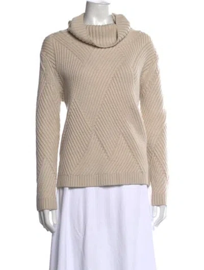 Pre-owned Rag & Bone Merino Wool Turtleneck Sweater In Neutrals