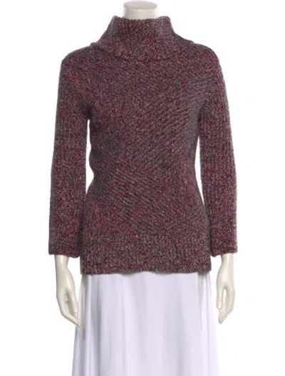 Pre-owned Rag & Bone Merino Wool Turtleneck Sweater In Red