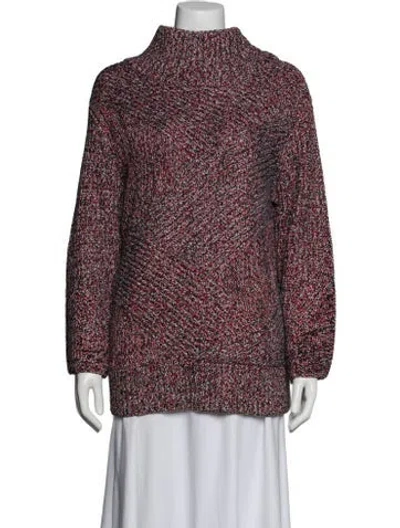 Pre-owned Rag & Bone Merino Wool Turtleneck Sweater In Red