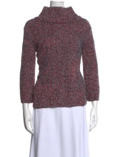 Pre-owned Rag & Bone Merino Wool Turtleneck Sweater In Red
