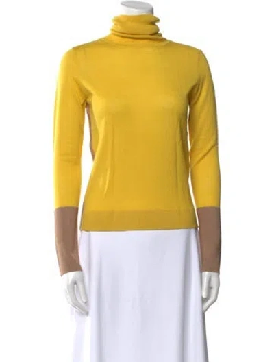 Pre-owned Rag & Bone Merino Wool Turtleneck Sweater In Yellow