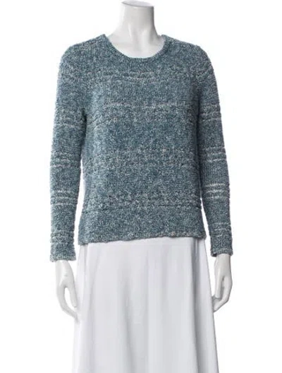 Pre-owned Rag & Bone Merino Wool Tweed Pattern Sweater In Blue