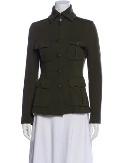 Pre-owned Rag & Bone Merino Wool Utility Jacket In Green
